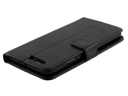 Synthetic Leather Wallet Case with Stand for Huawei P10 Plus - Classic Black