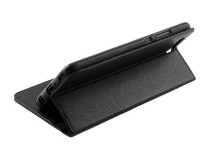 Synthetic Leather Wallet Case with Stand for Huawei P10 Plus - Classic Black