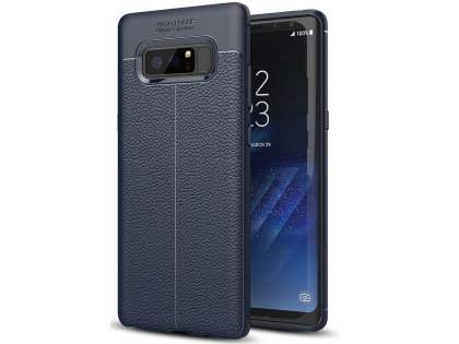 Leather Look Gel Case for Samsung Galaxy Note8 - Navy Soft Cover
