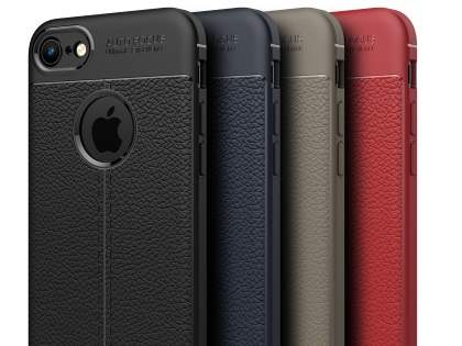 Leather Look Gel Case for iPhone 8/7 - Fluorescent Coral
