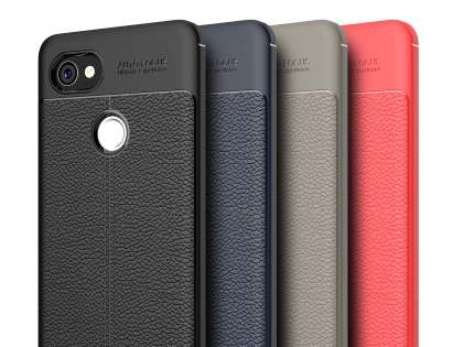 Leather Look Gel Case for Google Pixel 2 XL - Dark Grey
