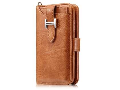 2-in-1 Synthetic Leather Wallet Case for iPhone 8/7 - Brown