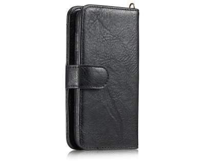 2-in-1 Synthetic Leather Wallet Case for iPhone 8 Plus/7 Plus - Black