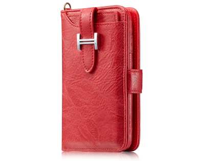 2-in-1 Synthetic Leather Wallet Case for iPhone Xs/X - Red 2-in-1 Synthetic Leather Wallet Case for iPhone Xs/X - Red
