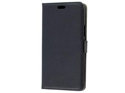 Synthetic Leather Wallet Case with Stand for Motorola Moto X4 - Black