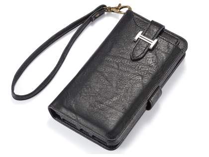 2-in-1 Synthetic Leather Wallet Case for Samsung Galaxy Note8 - Black
