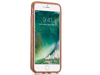 Synthetic Leather Case with Card Holder for iPhone 8 Plus/7 Plus - Brown