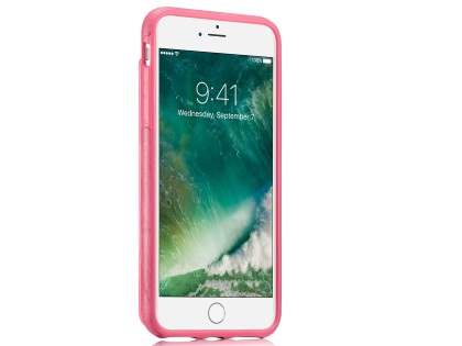 Synthetic Leather Case with Card Holder for iPhone 8 Plus/7 Plus - Pink