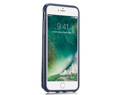 Synthetic Leather Case with Card Holder for iPhone 8 Plus/7 Plus - Navy
