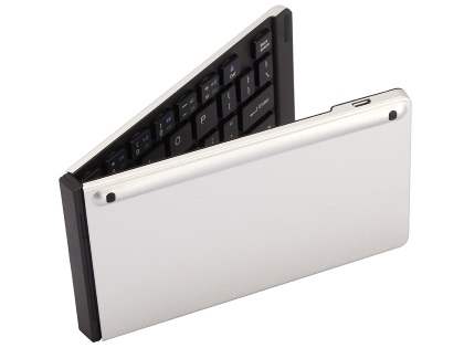 Slim Foldable Bluetooth Mini Keyboard with Stand - Silver Slim Foldable Bluetooth Mini Keyboard with Stand - Silver