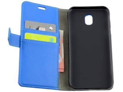 Synthetic Leather Wallet Case with Stand for Samsung Galaxy J5 Pro (2017) - Blue