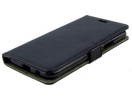 Synthetic Leather Wallet Case with Stand for Motorola Moto X4 - Black
