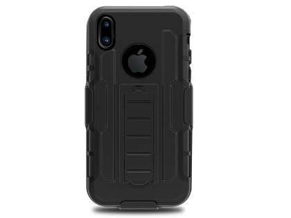 Rugged Case with Holster Belt Clip for iPhone Xs/X - Classic Black Rugged Case with Holster Belt Clip for iPhone Xs/X - Classic Black
