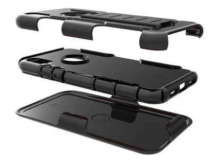 Rugged Case with Holster Belt Clip for iPhone Xs/X - Classic Black