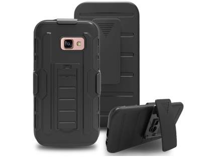 Rugged Case with Holster Belt Clip for Samsung Galaxy A5 (2017) - Classic Black