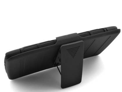 Rugged Case with Holster Belt Clip for Samsung Galaxy A7 (2017) - Classic Black