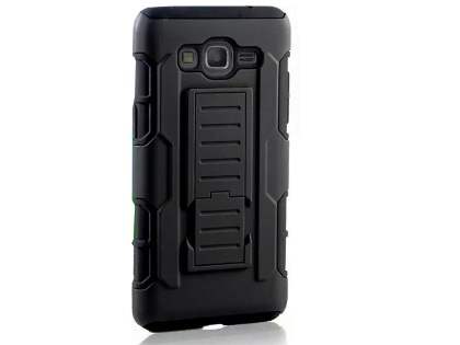 Rugged Case with Holster Belt Clip for Samsung Galaxy J3 (2016) - Classic Black Rugged Case with Holster Belt Clip for Samsung Galaxy J3 (2016) - Classic Black