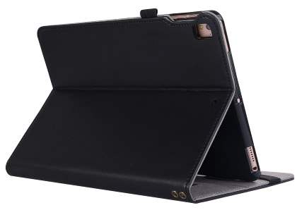 Genuine Leather Case with Stand for iPad 9.7 (2018/2017) / Pro 9.7 / Air 2 / Air - Black
