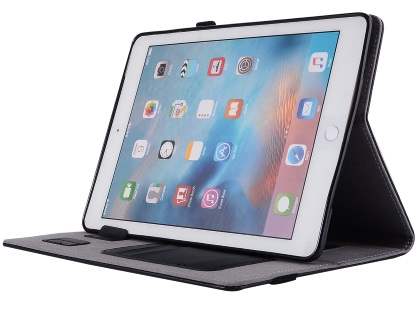 Genuine Leather Case with Stand for iPad 9.7 (2018/2017) / Pro 9.7 / Air 2 / Air - Black