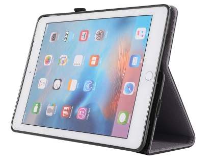 Genuine Leather Case with Stand for iPad 9.7 (2018/2017) / Pro 9.7 / Air 2 / Air - Black