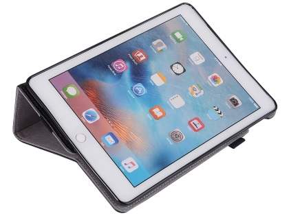 Genuine Leather Case with Stand for iPad 9.7 (2018/2017) / Pro 9.7 / Air 2 / Air - Black