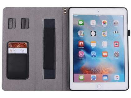 Genuine Leather Case with Stand for iPad 9.7 (2018/2017) / Pro 9.7 / Air 2 / Air - Black
