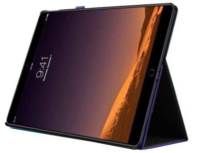 Synthetic Leather Flip Case with Stand for iPad Pro 12.9 (2017) - Purple
