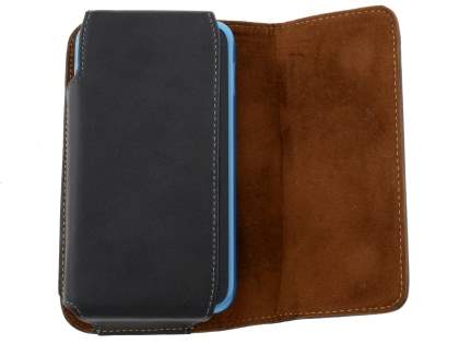 Extra-tough Genuine Leather ShineColours belt pouch - Bumper Case Compatible
