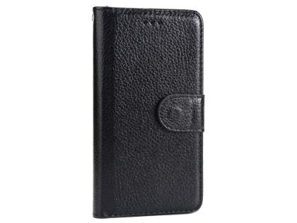 Slim Synthetic Leather Wallet Case with Stand for LG K4 (2017) - Black