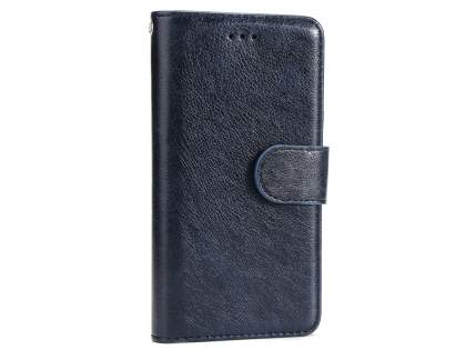 Slim Synthetic Leather Wallet Case with Stand for LG K4 (2017) - Dark Blue