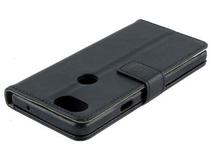 Synthetic Leather Wallet Case with Stand for Google Pixel 2 - Black