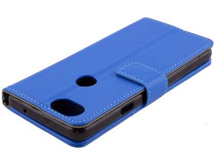 Synthetic Leather Wallet Case with Stand for Google Pixel 2 - Blue