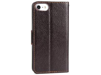 Slim Synthetic Leather Wallet Case with Stand for Apple iPhone 8 - Brown Slim Synthetic Leather Wallet Case with Stand for Apple iPhone 8 - Brown