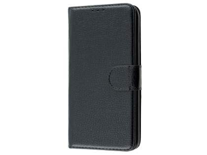 Slim Synthetic Leather Wallet Case with Stand for Apple iPhone 8 Plus - Black