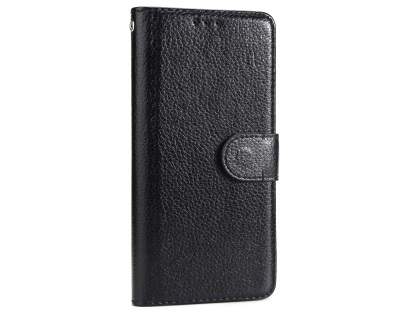 Slim Synthetic Leather Wallet Case with Stand for Samsung Galaxy Note 8 - Black