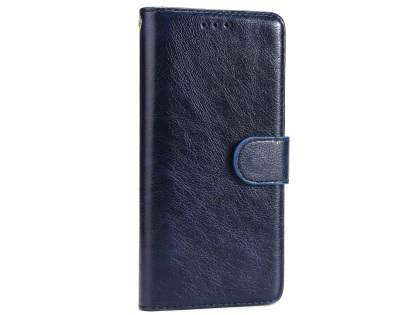 Slim Synthetic Leather Wallet Case with Stand for Samsung Galaxy Note 8 - Blue
