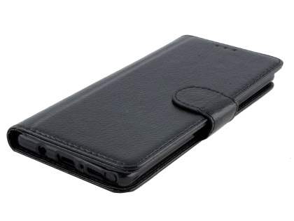 Slim Synthetic Leather Wallet Case with Stand for Samsung Galaxy Note 8 - Black