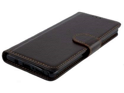 Slim Synthetic Leather Wallet Case with Stand for Samsung Galaxy Note 8 - Brown