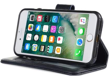2-in-1 Synthetic Leather Wallet Case for iPhone 6s/6 - Midnight Blue