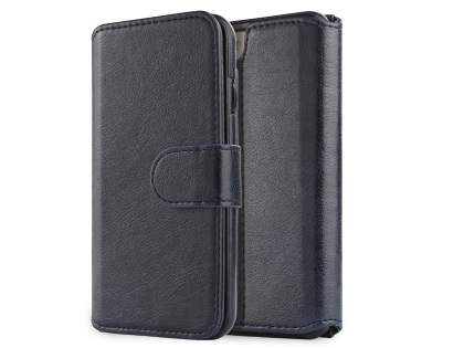 2-in-1 Synthetic Leather Wallet Case for iPhone 6s/6 - Midnight Blue