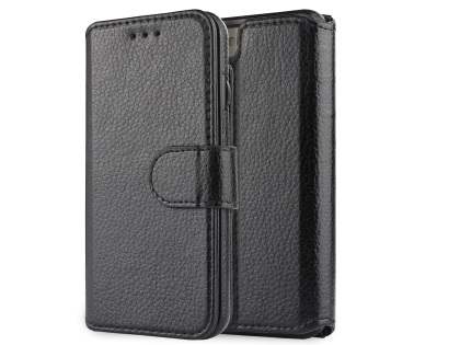 2-in-1 Synthetic Leather Wallet Case for iPhone 6s/6 - Black