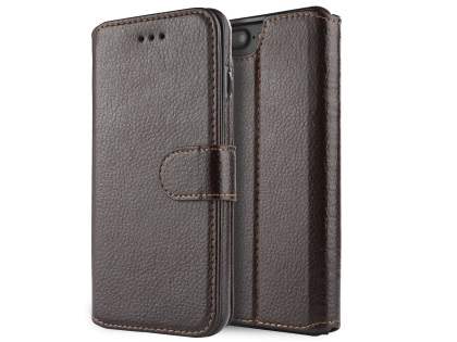 2-in-1 Synthetic Leather Wallet Case for iPhone 8 Plus/7 Plus - Brown