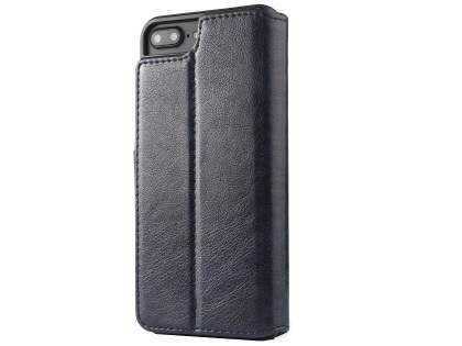 2-in-1 Synthetic Leather Wallet Case for iPhone 8 Plus/7 Plus - Midnight Blue