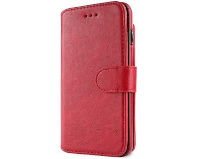 2-in-1 Synthetic Leather Wallet Case for iPhone 6s Plus/6 Plus - Red