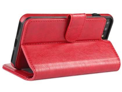 2-in-1 Synthetic Leather Wallet Case for iPhone 6s Plus/6 Plus - Red