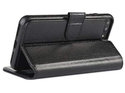 2-in-1 Synthetic Leather Wallet Case for iPhone 6s Plus/6 Plus - Black