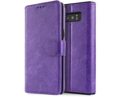 2-in-1 Synthetic Leather Wallet Case for Samsung Galaxy Note8 - Purple