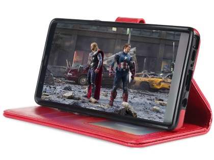2-in-1 Synthetic Leather Wallet Case for Samsung Galaxy Note8 - Red