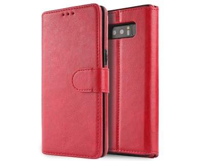 2-in-1 Synthetic Leather Wallet Case for Samsung Galaxy Note8 - Red