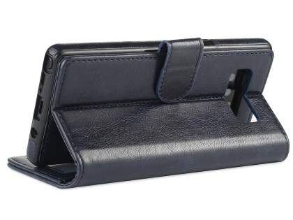 2-in-1 Synthetic Leather Wallet Case for Samsung Galaxy Note8 - Midnight Blue